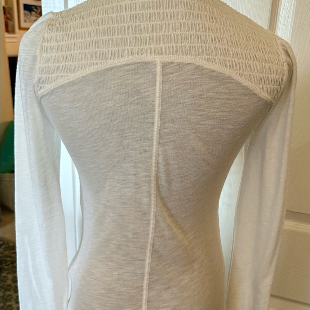 NWT Free People white mock turtle neck and long sleeves. Size small. - Picture 3 of 4